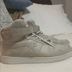 John Geiger GF-01 High Top White/Distressed Leather
